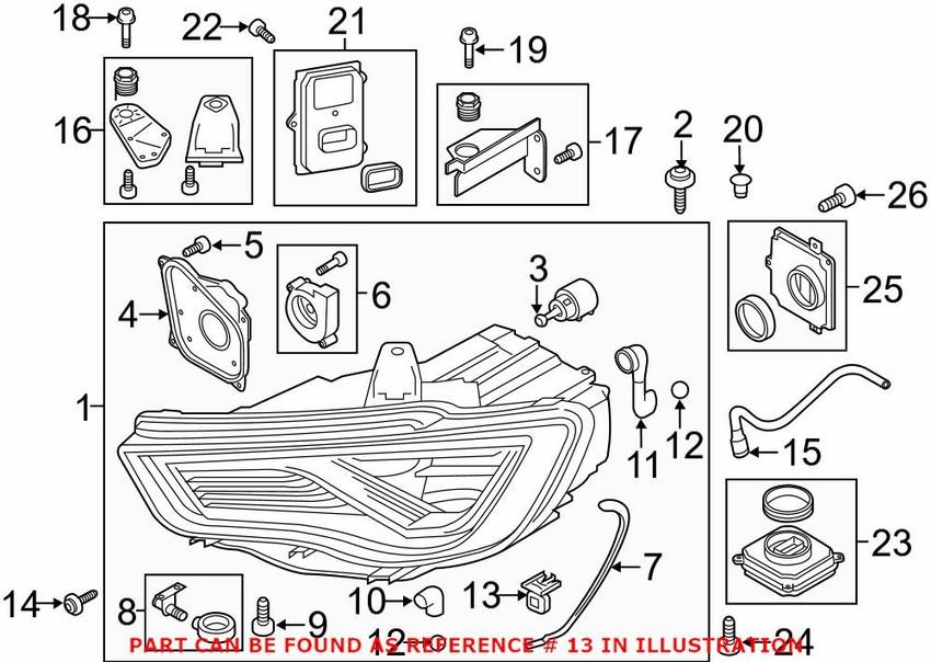 Audi Headlight Bracket 8V0941453